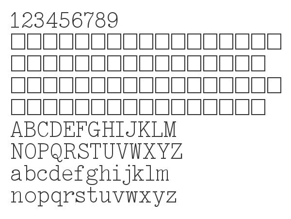 Скачать шрифт TypeWriter Normal