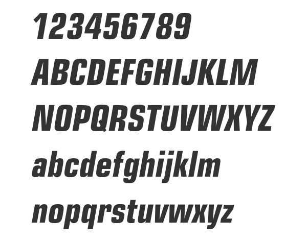 Скачать шрифт EuropeCond Bold Italic