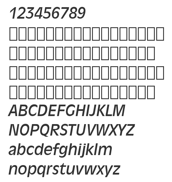 Скачать шрифт Incised901 BT Italic