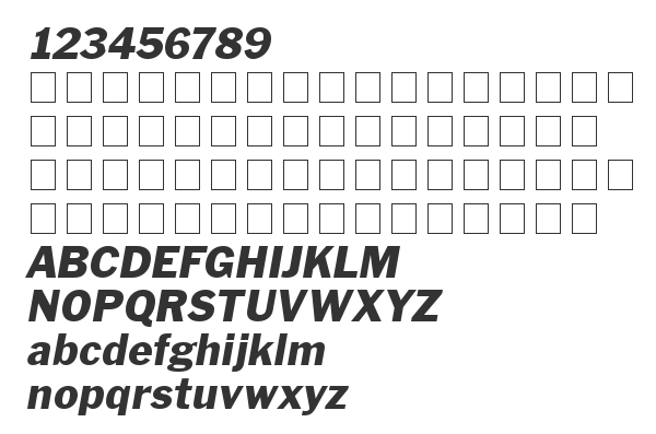 Скачать шрифт Franklin Gothic ITALIC