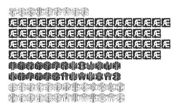 Скачать шрифт 3D LET (BRK) Regular