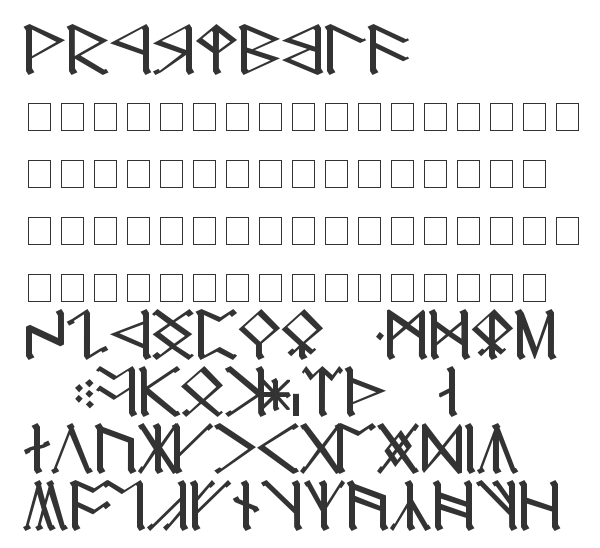 Скачать шрифт Cirth Erebor Caps Regular