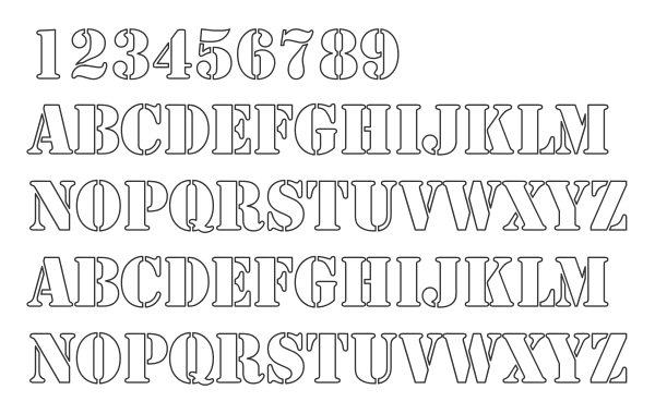 Скачать шрифт Army Hollow Condensed Regular