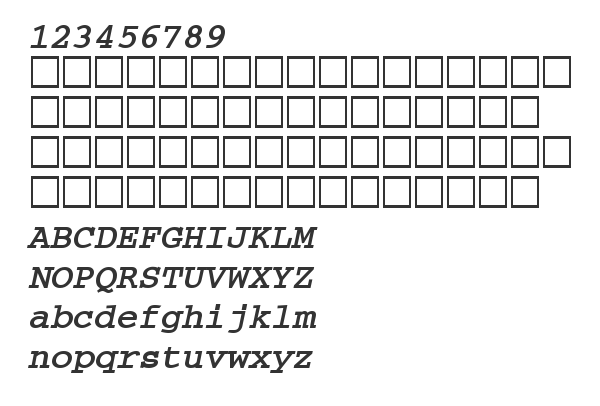 Скачать шрифт CourierTM Bold Italic