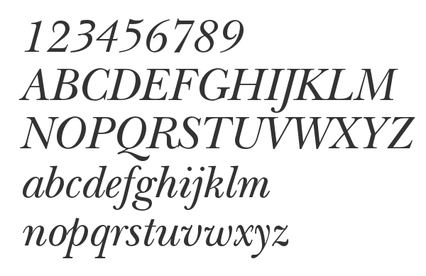 Скачать шрифт NewBaskervilleC Italic