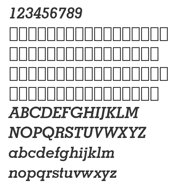 Скачать шрифт GeoSlab703 Md BT Bold Italic