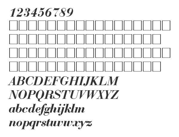 Скачать шрифт Bodoni-DTC Bold Italic