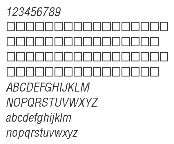 Скачать шрифт AGLettericaCondensed Oblique