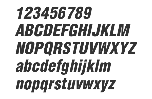 Скачать шрифт HeliosCondBlack Italic