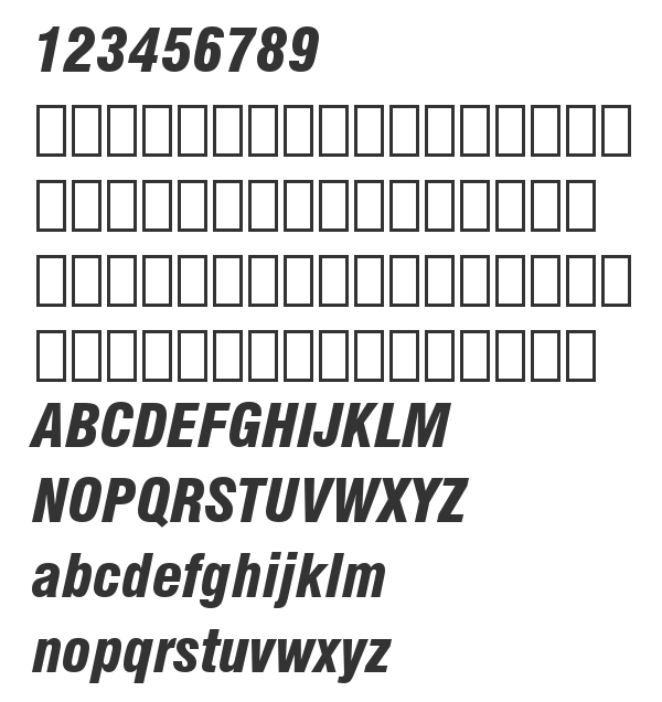 Скачать шрифт Swis721 BlkCn BT Black Italic