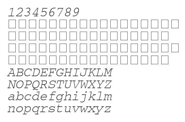 Скачать шрифт Courier ITALIC