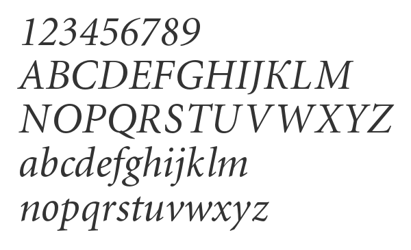 Скачать шрифт Miniature Italic