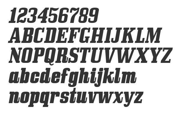 Скачать шрифт Bullpen Italic