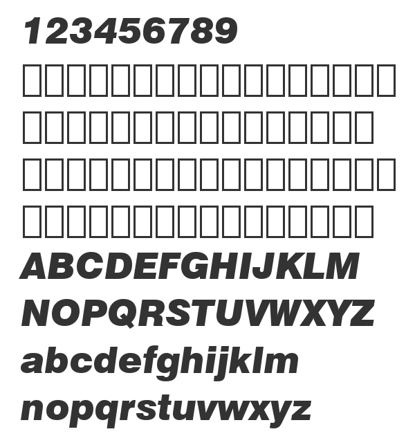 Скачать шрифт Swis721 Blk BT Black Italic