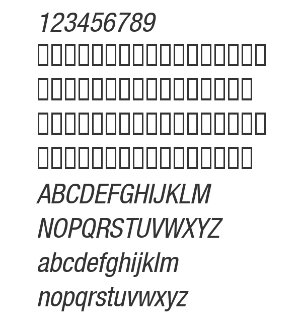 Скачать шрифт HelveticaNeue LT 57 Cn Oblique