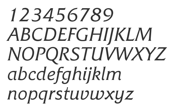 Скачать шрифт FrizQuadrataC Italic