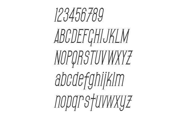 Скачать шрифт SF Gothican Condensed Oblique