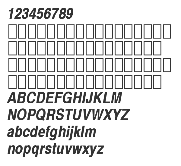 Скачать шрифт Swiss 721 Narrow SWA Bold Oblique