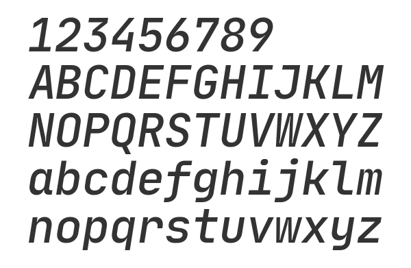 Скачать шрифт JetBrainsMono-Medium-Italic